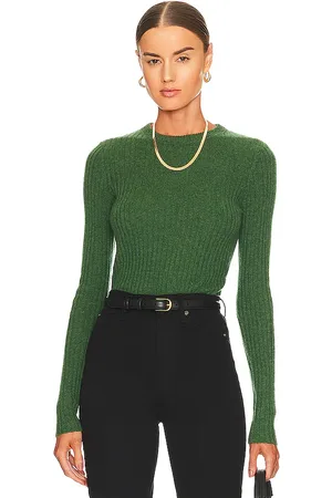 AUTUMN CASHMERE Rib Crew Neck Top in .