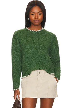 AUTUMN CASHMERE Tipped Crew Neck in .
