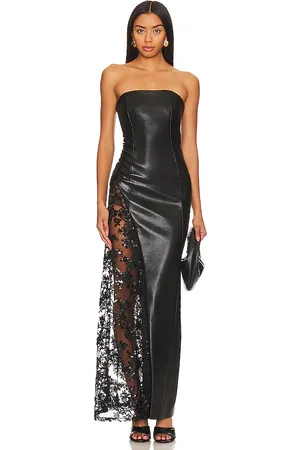 ALICE+OLIVIA ROBE MAXI IMITATION CUIR RETHA in .
