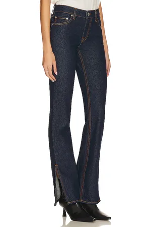 GRLFRND Hailey Low Rise Slim Boot With Slit Hem in .