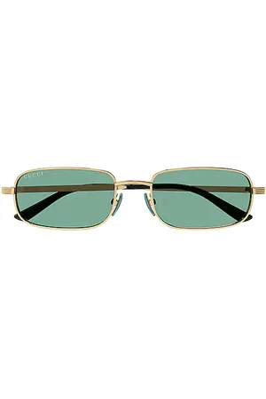 Gucci LUNETTES DE SOLEIL EN MÉTAL RECTANGULAIRE in .