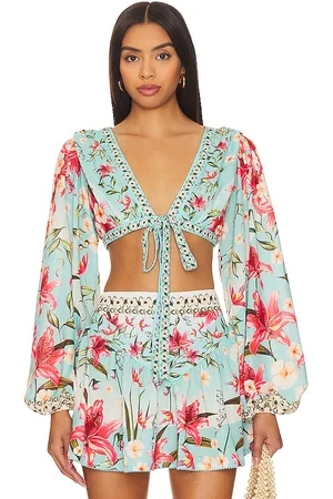Agua Bendita BLOUSE AVEC LIEN À NOUER DEVANT KLEMEN in .
