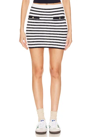 Lovers And Friends JUPE SELENE STRIPED in Black,White.