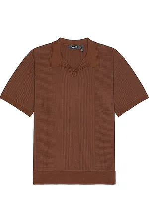 WAO Short Sleeve Pattern Knit Polo in .