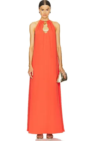 ALEXIS ROBE MAXI CELESTINO in Red,Orange.