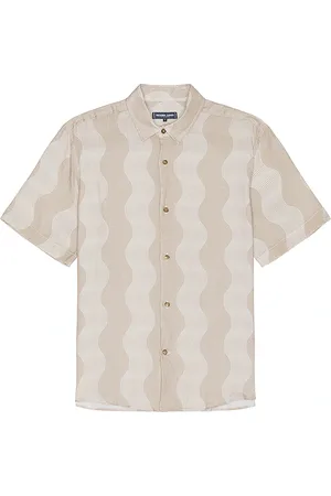 Frescobol Carioca Castro Cabana Stripe Linen Classic Shirt in .