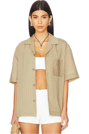 WAO Vertical Stripe Short Sleeve Shirt in .