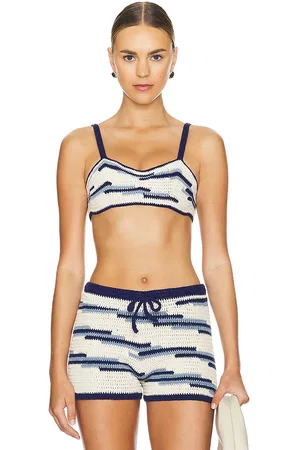 THE KNOTTY ONES BRASSIÈRE ZEMELAPIS in White,Blue.