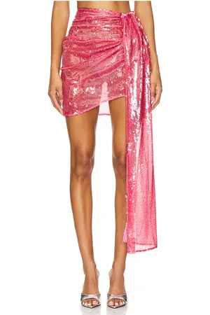 LAPOINTE JUPE MINI CROISÉE AVEC SEQUINS in .