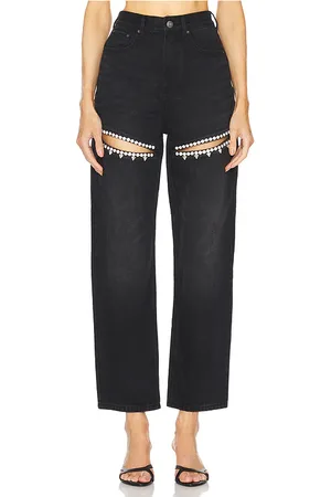 AREA Crystal Slit Jean in .