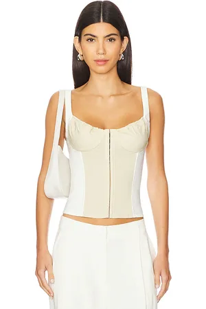 WeWoreWhat Ruched Cup Scoop Corset in .