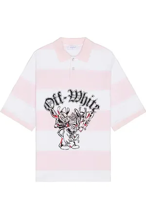 OFF-WHITE Bicolor Gang Short Sleeve Polo in .