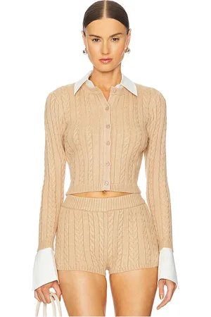 SER.O.YA GILET ELOISE CABLE KNIT in .