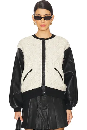 ASTR BLOUSON FIONN in Black,Cream.