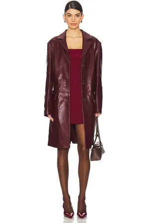 SIEDRES BLAZER EN CUIR DINA MID LENGTH in .