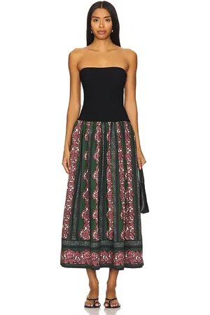 Cara Cara ROBE MI-LONGUE GLASBURY in Black,Dark Green.