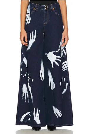 AREA Handprint Wide Leg in .