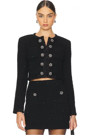 Self-Portrait VESTE EN MAILLE TEXTURED in .
