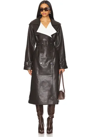 SER.O.YA TRENCH ESTELLE VEGAN LEATHER in .