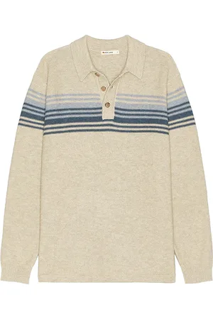 Marine Ellias Chest Stripe Sweater Polo in .