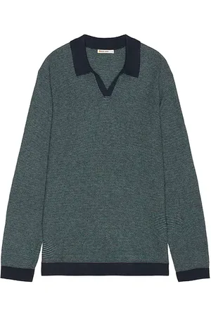 Marine Liam Sweater Polo in Navy & Balsam in .