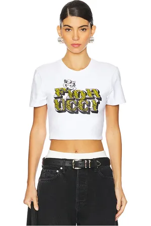 Fiorucci Rococo Print Cropped T-shirt in .