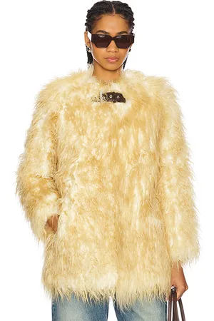 Apparis MANTEAU COURT PETRA FAUX MONGOLIAN FUR in .