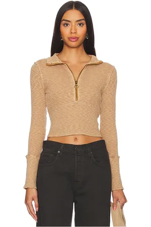 Free People PULL AVEC DEMI GLISSIÈRE MIDNIGHT in .