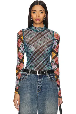 Free People TOP MAILLE FILET CHLOE in .