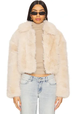 BLANK NYC BLOUSON CROPPED IMITATION FOURRURE in .