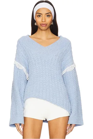 For Love & Lemons PULL OVERSIZED ENCOLURE V TIERRA in .