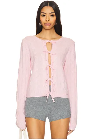 Ganni GILET CASHMERE MIX TIE STRING in .