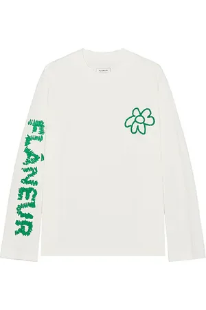 FLÂNEUR Flower Doodle Long Sleeve T-Shirt in .