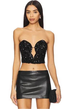 Bardot Eleni Velvet Sequin Bustier in .