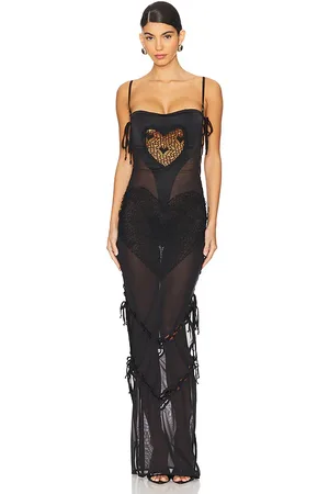 Amor ROBE MAXI HEART LACE in .