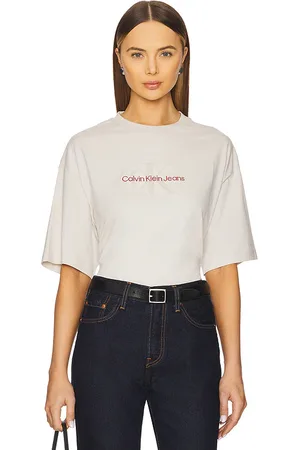Calvin Klein Short Sleeve Archive Jersey Logo Tee in .
