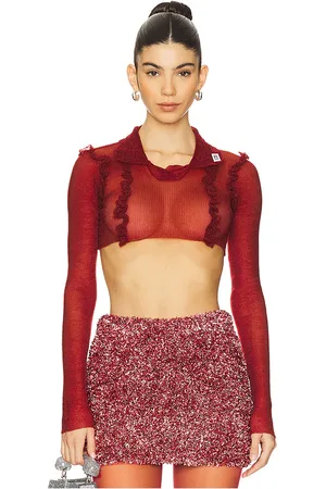 GCDS Celluloid Knit Crop Polo in .
