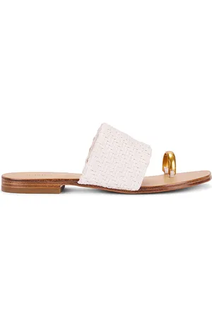 Simkhai Ariana Woven Leather Sandal With Metal Toe Ring in .