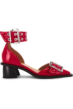 Ganni ESCARPIN FEMININE BUCKLE OPEN CUT in .
