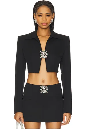 AREA BLOUSON CROPPED CRYSTAL BROOCH in .
