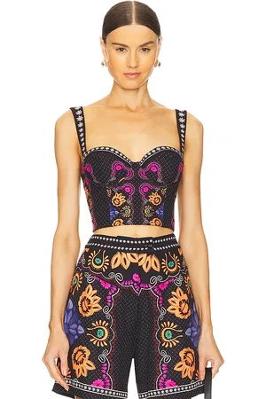 Agua Bendita TOP CROPPED LUPE in Orange,Purple.