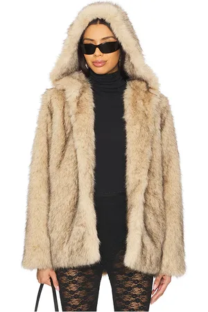 Generation Love Della Faux Fur Hood Jacket in .