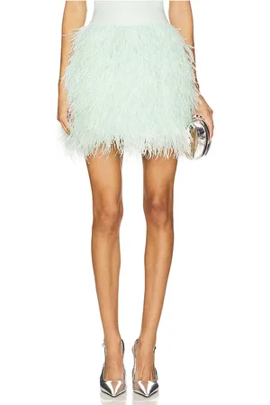 ALICE+OLIVIA JUPE CINA FEATHER in .