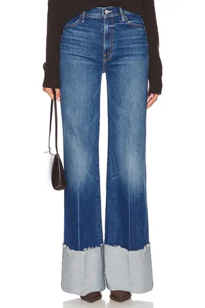 Mother JAMBES LARGES HUSTLER ROLLER HEEL CUFF FRAY in .