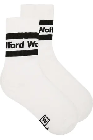 Wolford CHAUSSETTES LOGO in White,Black.