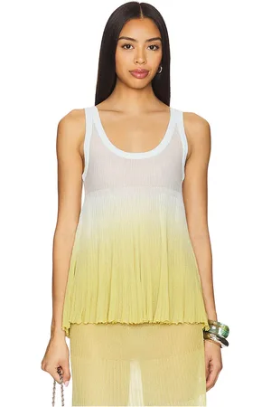 Solid Shelli Top in Green,Blue.