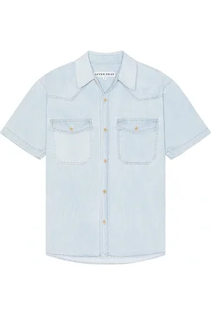 AFTER PRAY CHEMISE EN DENIM MANCHES COURTES in .