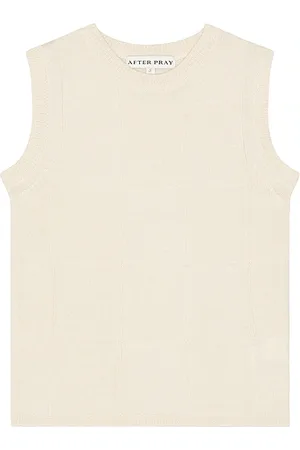 AFTER PRAY TOP EN MAILLE SANS MANCHES DAMIER in .
