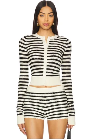 Amanda Uprichard GILET SEINE in Black,White.
