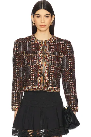 Isabel Marant BLOUSON CROPPED CHRISTY in Burnt Orange,Chocolate.